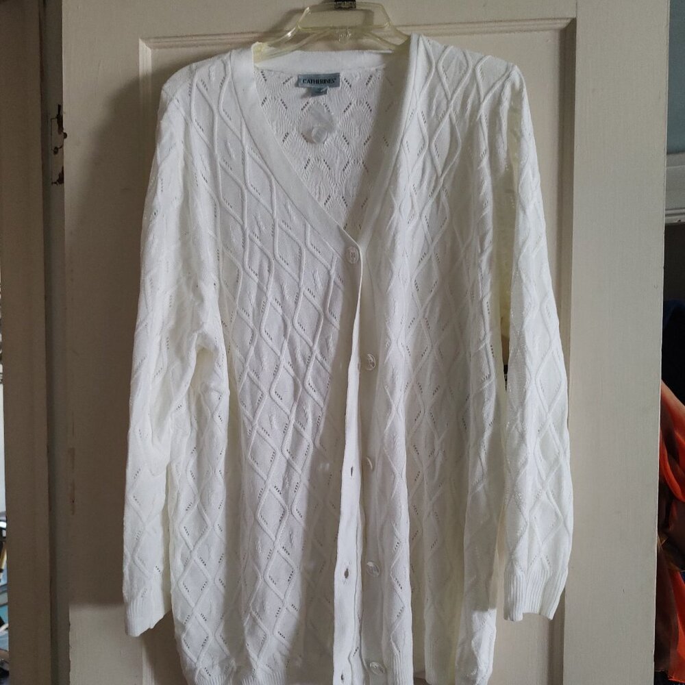 Nwt Catherines knit cardigan in white